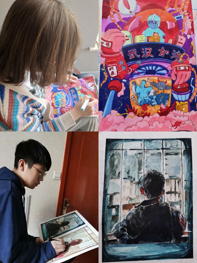 【完满班级】持笔作画 致敬最美逆行者