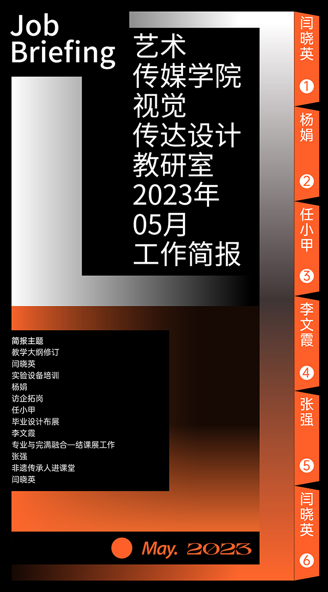 【工作简报】视觉传达设计教研室2023年5月工作简报