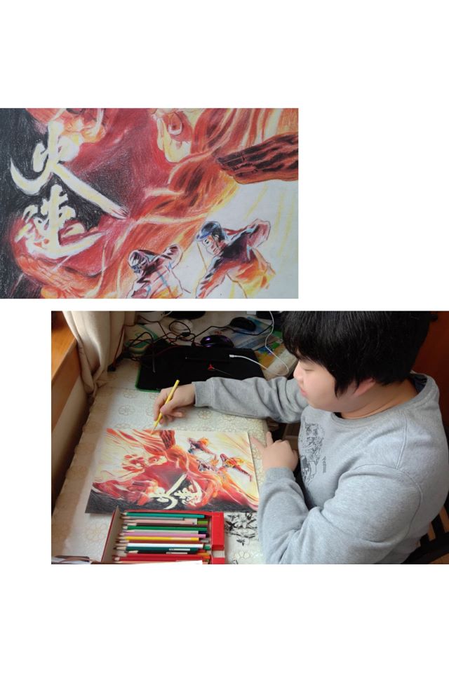 【完满班级】持笔作画 致敬最美逆行者